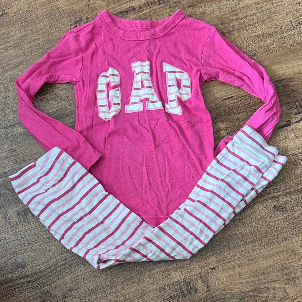 GAP Kids Fuchsia and Striped Pajama Set